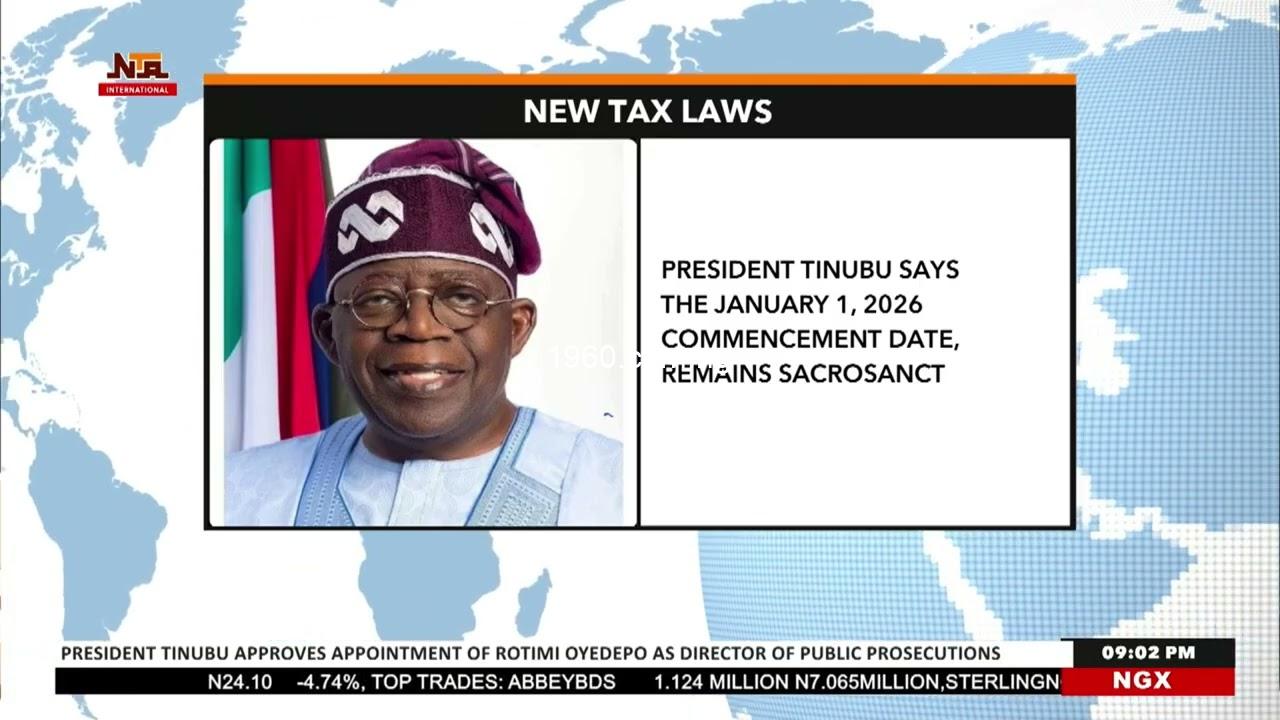 New Tax Laws Will Commence On January 1, 2026 As Planned – Tinubu
